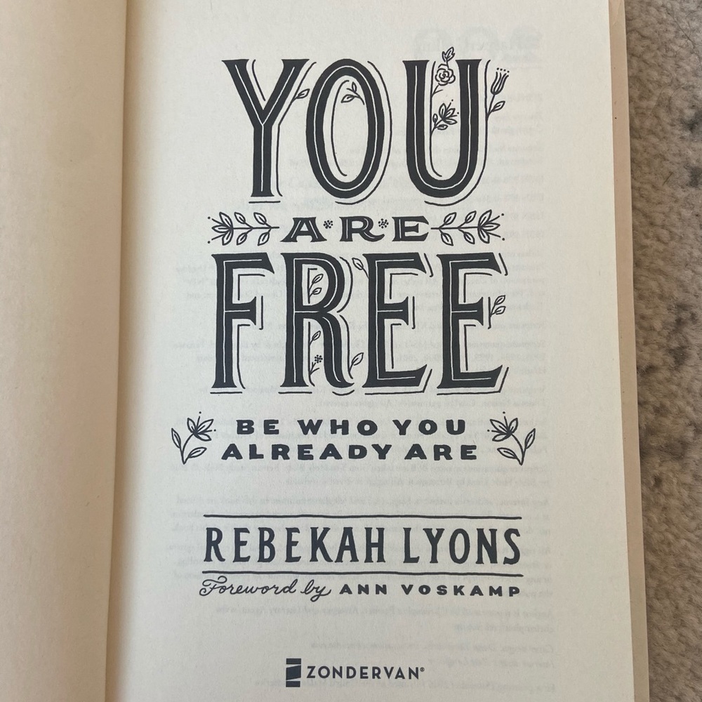 You Are Free By Rebekah Lyons Hardcover Book